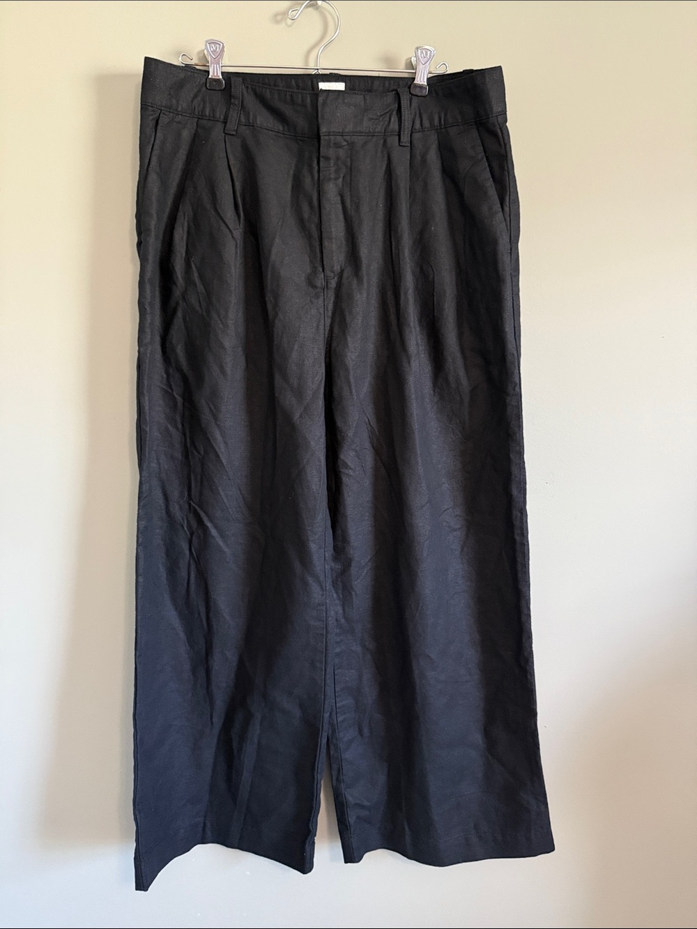 GAP - Pleated Linen Blend Wide Leg Pant - Size 14P - Gently Used!!
